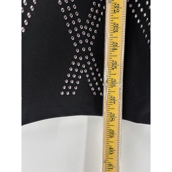 Tommy Hilfiger Dress Womens 18 Black Sleeveless Studded Sheath Stretchy Zip Up - Picture 14 of 16